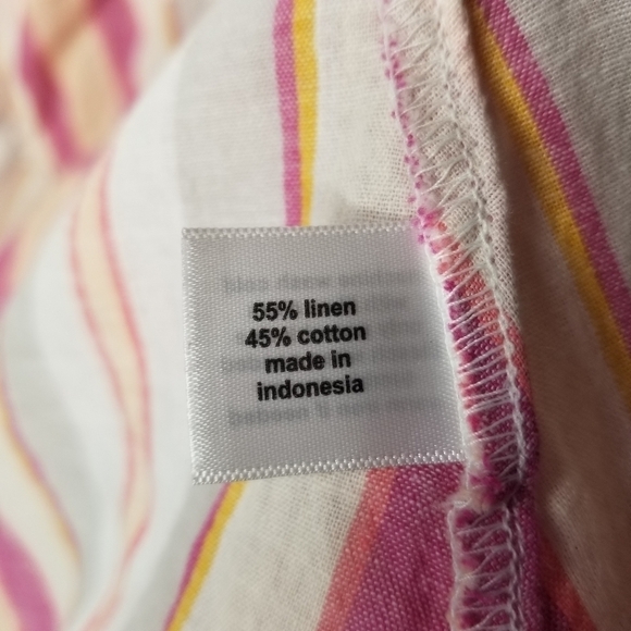 Lane Bryant striped linen blend sleeveless top - Picture 6 of 6